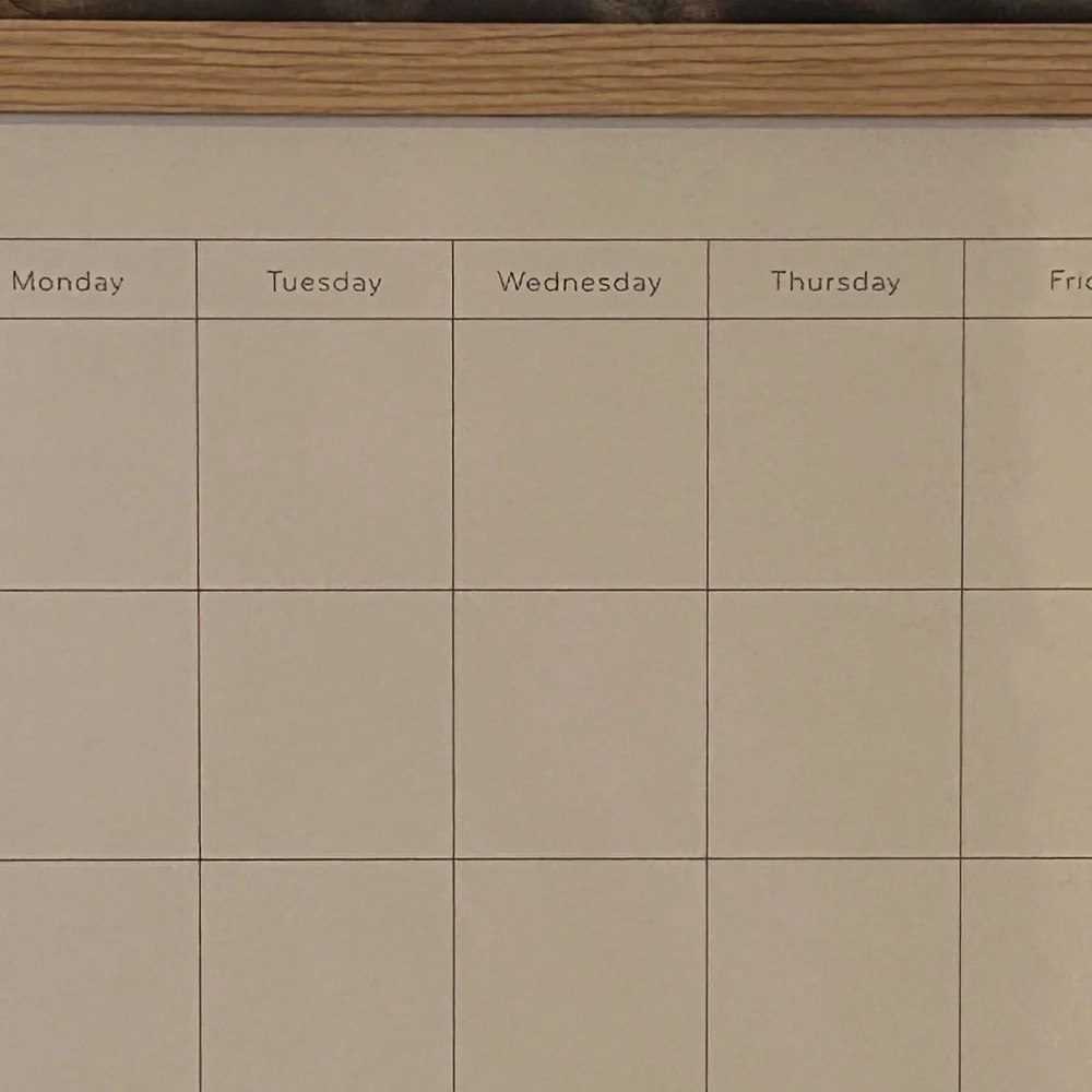UBrands Framed Cork & Dry-Erase Calendar Board